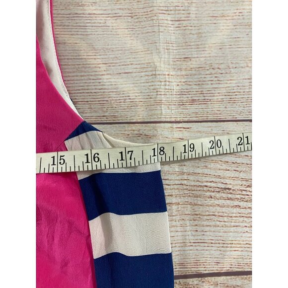 Amanda Uprichard Women's Pink Wayfair Side Stripe Silk Dress - Small - Picture 5 of 10